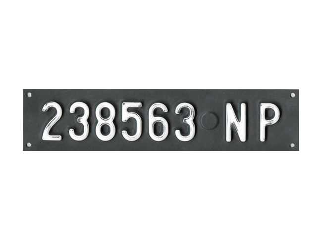 Replica targa auto modello Xion – Anticata Numeri Consumati