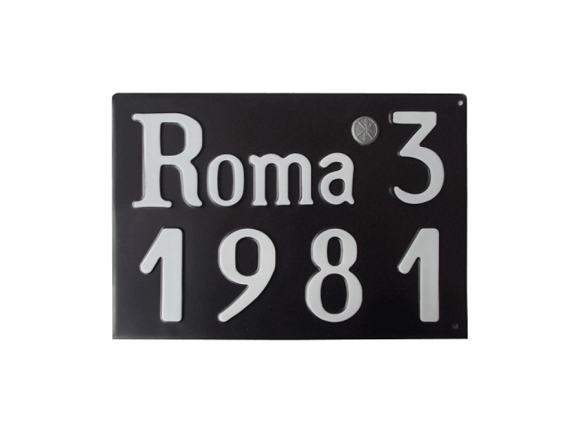 Replica targa auto modello Balilla