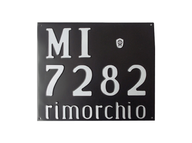 Replica targa auto modello Balilla