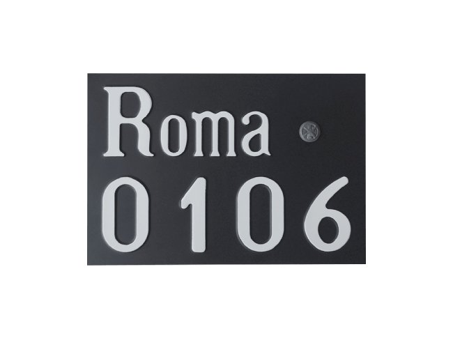 Replica targa auto modello Balilla – Alfabeto 2